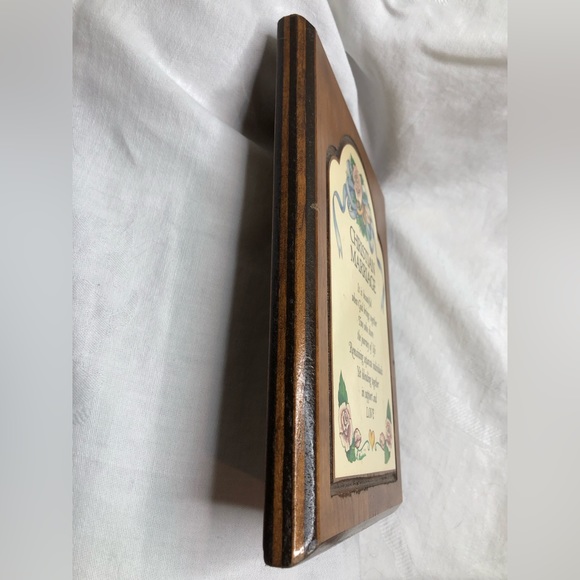 Vintage "Christian Marriage" Plaque - Picture 3 of 3